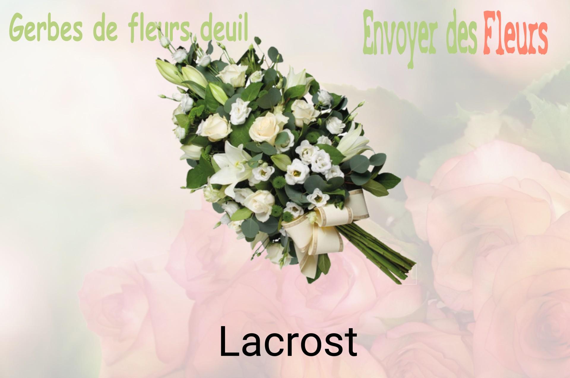 Gerbe de fleurs de deuil livrée à Lacrost